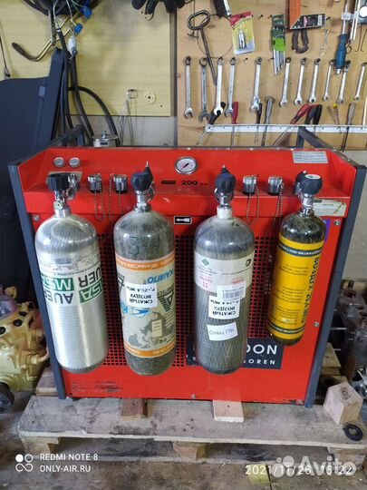 Заправка баллонов сжатым воздухом