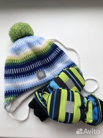 Зимний комплект шапка и краги