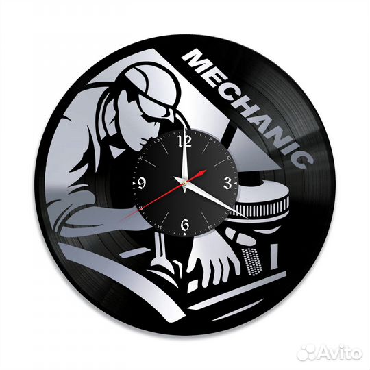 Часы настенные Автосервис из винила, №4