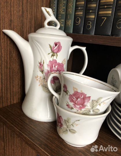 Кофейно-чайный сервиз. Полонский фарфоровый завод