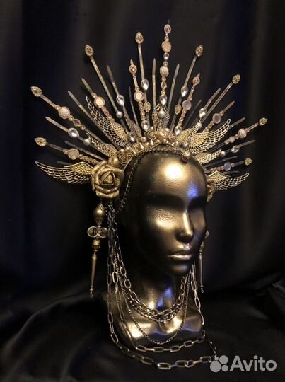 Корона кокошник из лучей готическая ободок