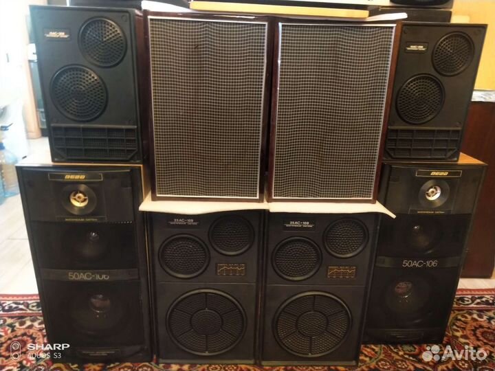 Колонки Вега 50ас-106, 25ас-109,10мас-1М,15ас-208