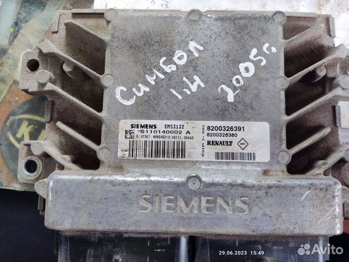 Эбу Renault Simbol 1.4