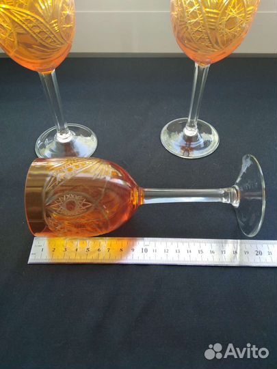 Фужер для вина цветной хрусталь