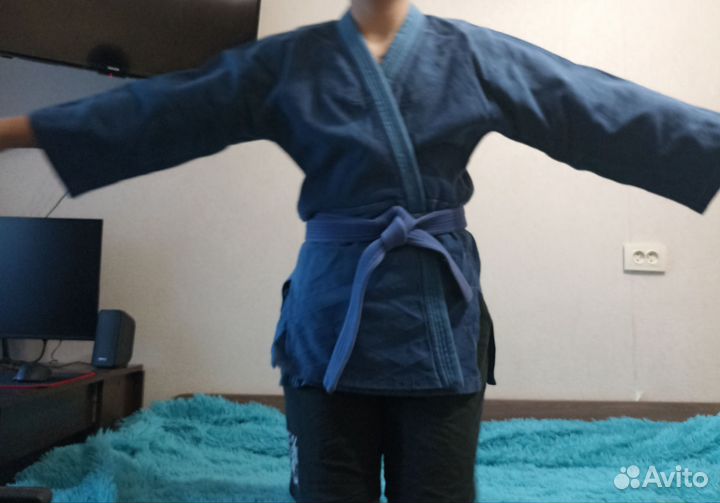 Кимоно синее