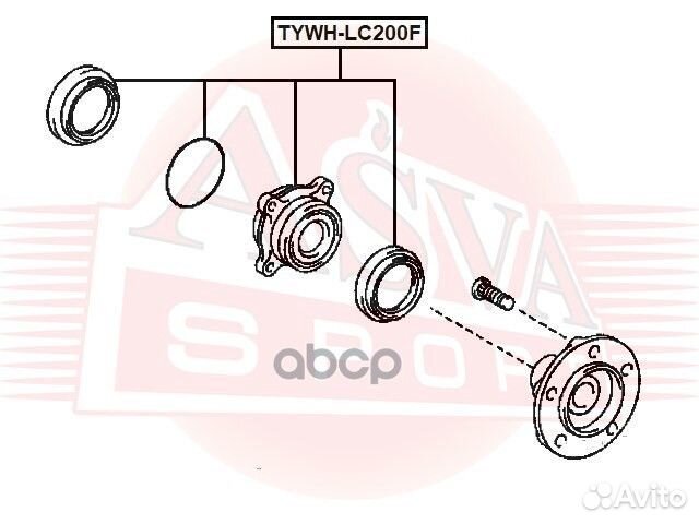 Подшипник ступицы tywh-LC200F asva