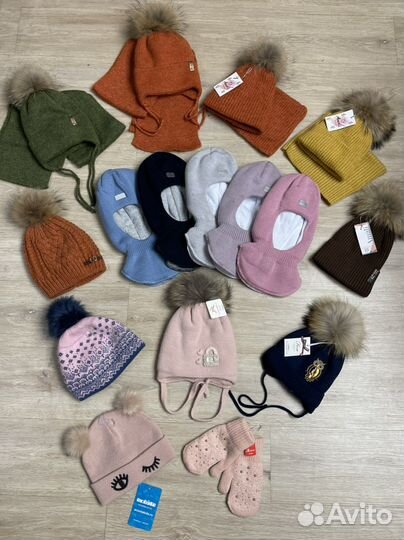 Шапки, шлемы, Балаклава, комплект шапка/снуд шарф