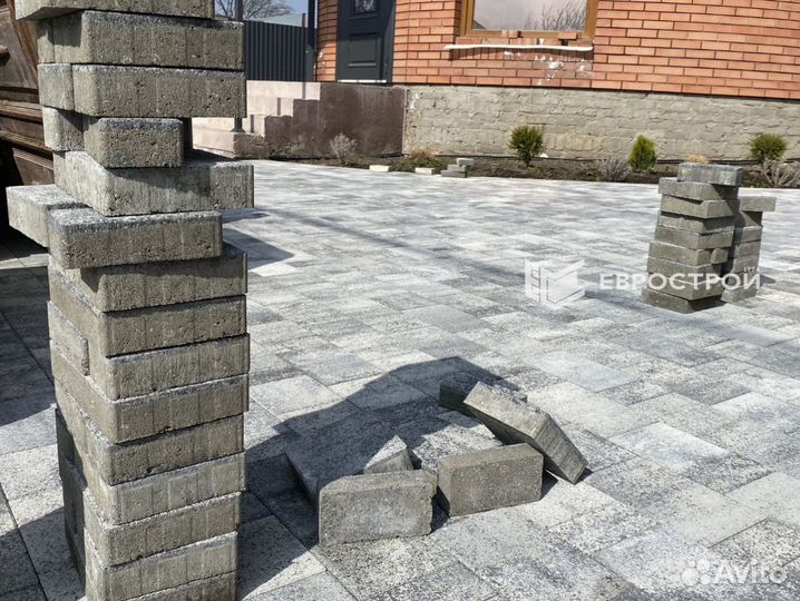 Тротуарная плитка, брусчатка, бордюры