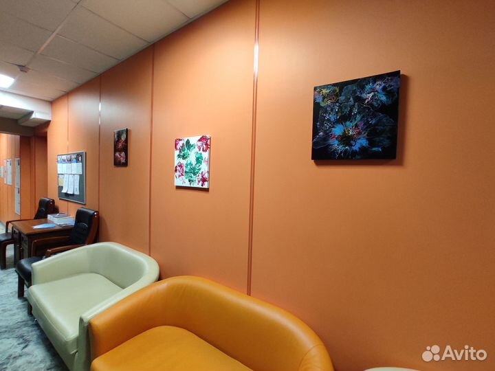 Картина жидкий акрил 40х40 абстракция