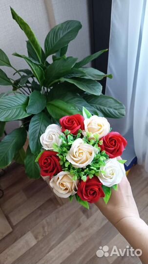 Букет из мыльных роз