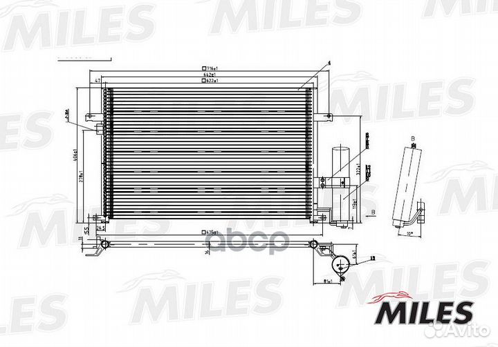 Конденсер chevrolet lacetti 1.4-1.8 05- accb004