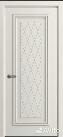 Дверь белая с стеклом межкомнатная / Валенсия-Д