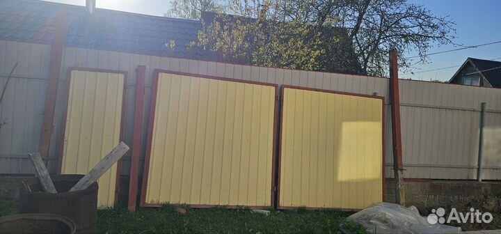Ворота с калиткой распашные бу