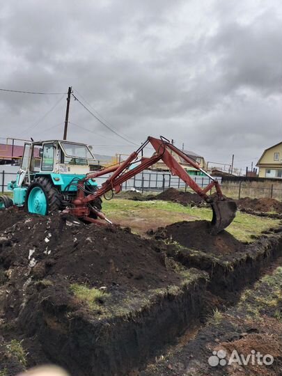 Услуги трактора экскаватора