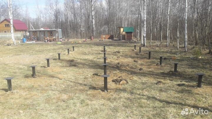 Винтовые сваи под баню