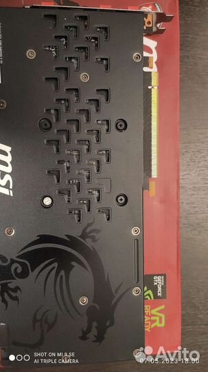 Видеокарта MSI GeForce GTX 1060 Gaming X 3Gb