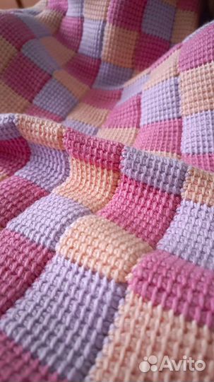 Плед детский вязаный ручная работа