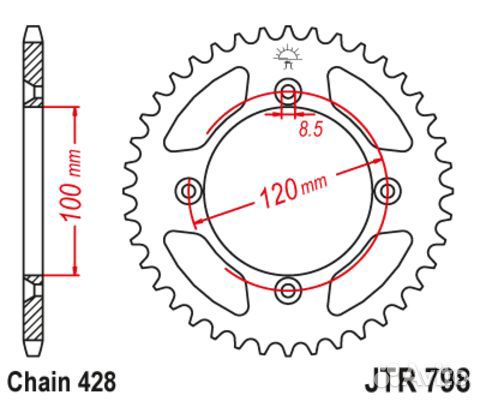 Звезда ведомая JTR798 48