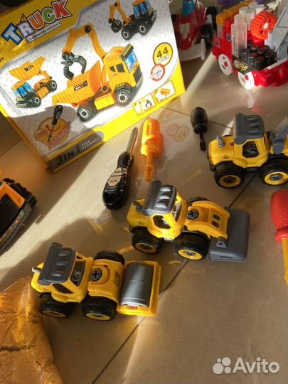 Машины, строительная техника, кинет. Песочек