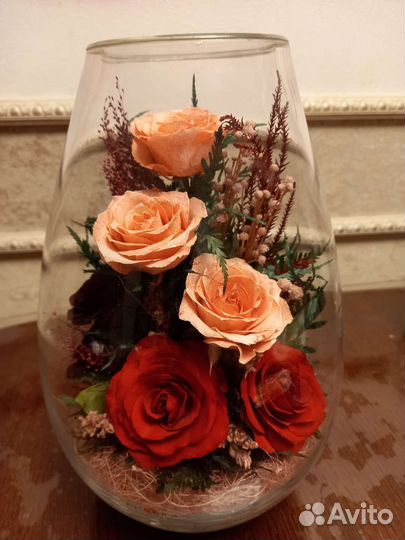 Флорариум живые цветы в вакууме