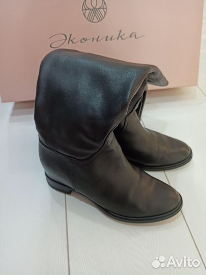 Сапоги демисезонные кожанные эконика 37 размера
