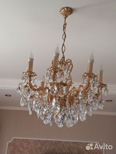 Люстра хрустальная чехословакия