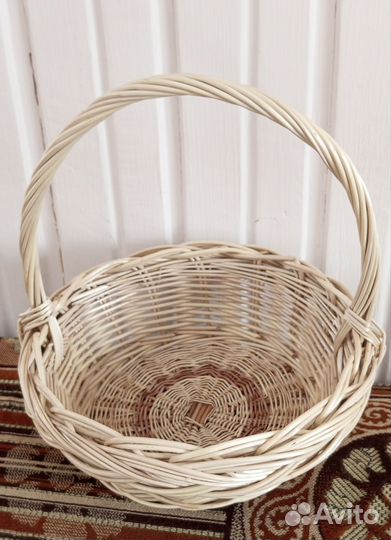 Корзина круглая плетенная