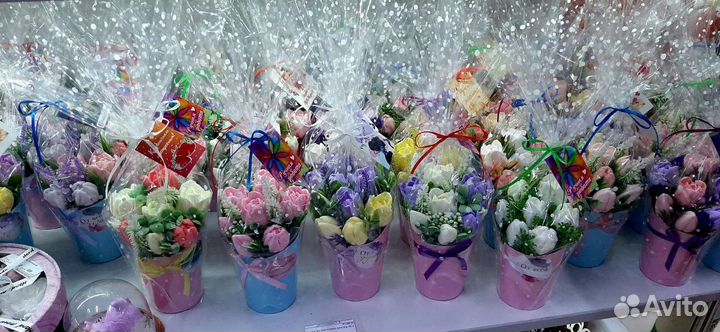 Букеты из мыла в наличии много