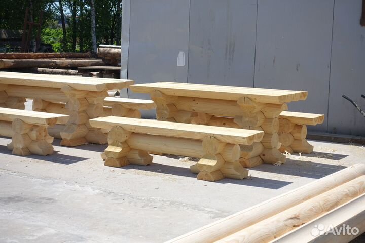 Сруб, Дачная мебель из оцилиндрованного бревна