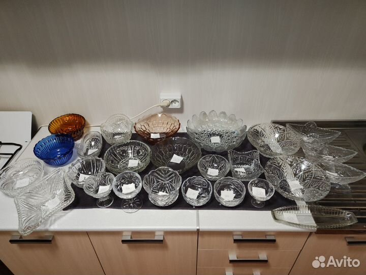 Хрусталь СССР,вазы,салатники,рюмки,стопки