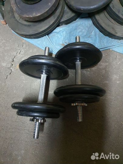 Гантели, много разных