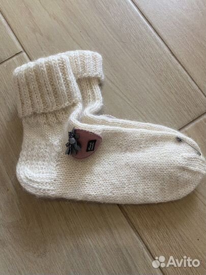 Носки ручной вязки шерстяные