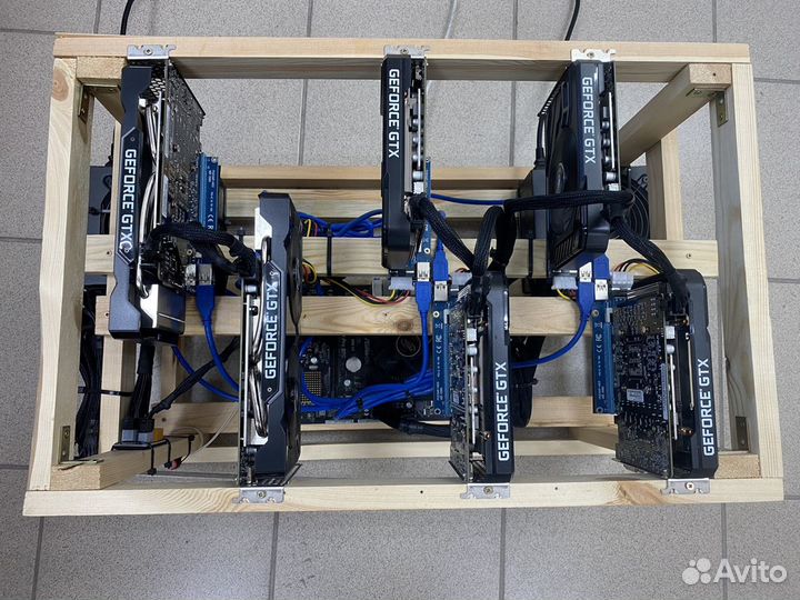 Майнинг ферма на 6 видеокартах, 189 Mh