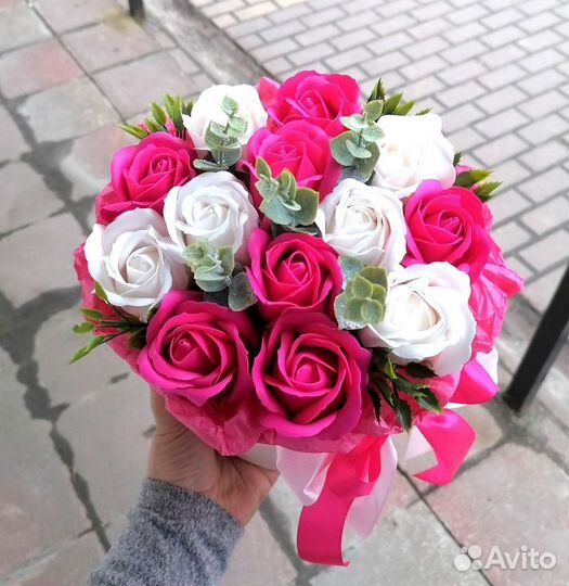 Букет из мыльных роз