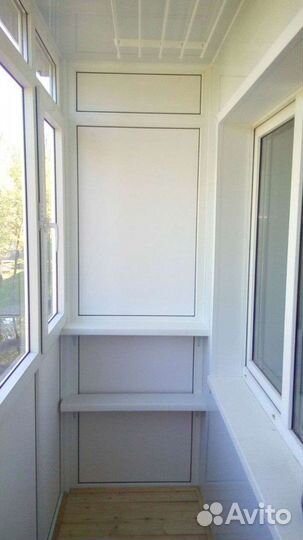 Пластиковая лоджия 6 метров с отделкой