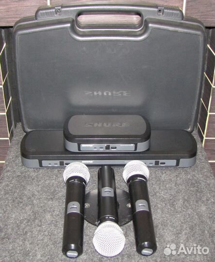 Микрофоны Shure PGX 58 GLX 3шт Вокал радио Pro