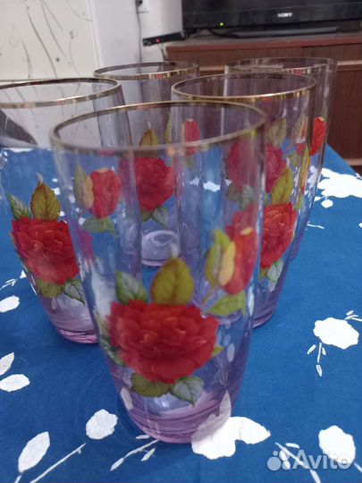 Фужеры цветное стекло СССР