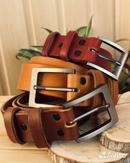 Кожаный ремень натуральная кожа под заказ