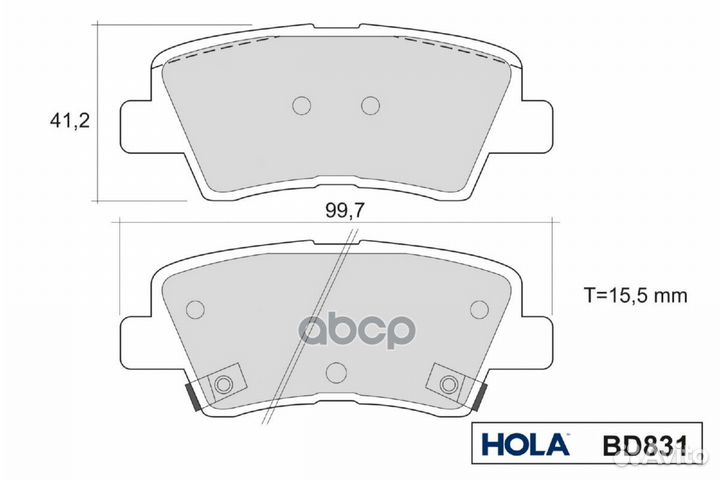 Тормозные колодки дисковые (задние) hyundai Sol