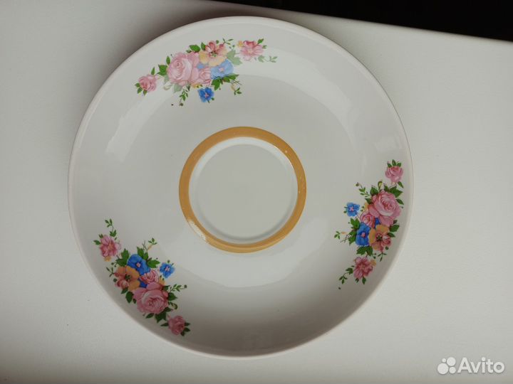 Две чайные пары гигант Дулево букет