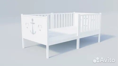 Кроватка из массива Лисенок от 2х лет с бортиком