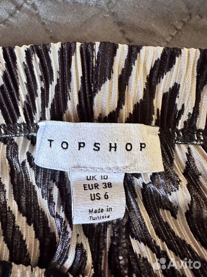 Брюки клеш зебра Topshop