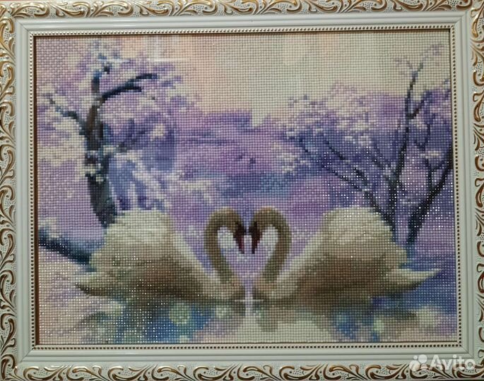 Алмазная мозаика готовая в рамке