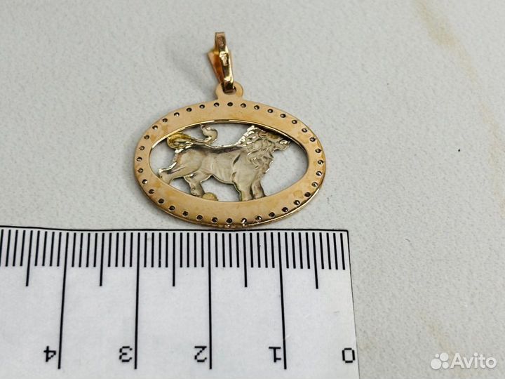 Золотая подвеска леввес: 2,61 гр
