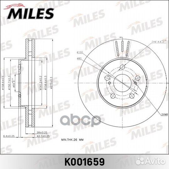 Диск тормозной передний toyota wish (TRW DF7355