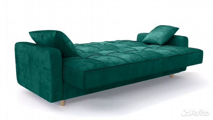 Прямой диван Эрика изумруд быстрая доставка