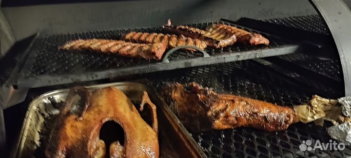 Домашнее копченое мясо из смокера