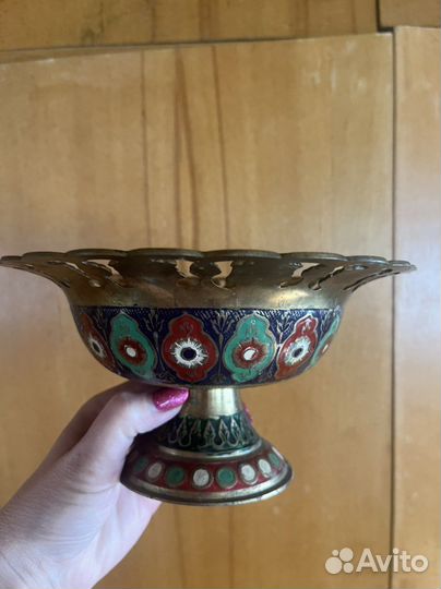 Фруктовница латунь винтаж