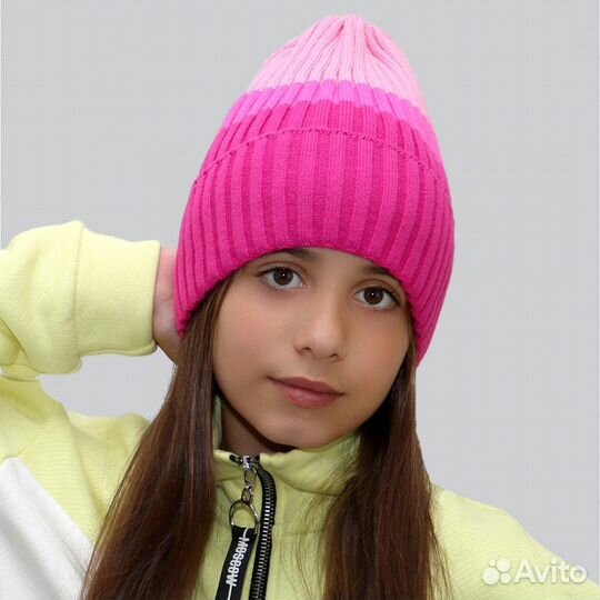 Шапка зимняя для девочек размер 50-52