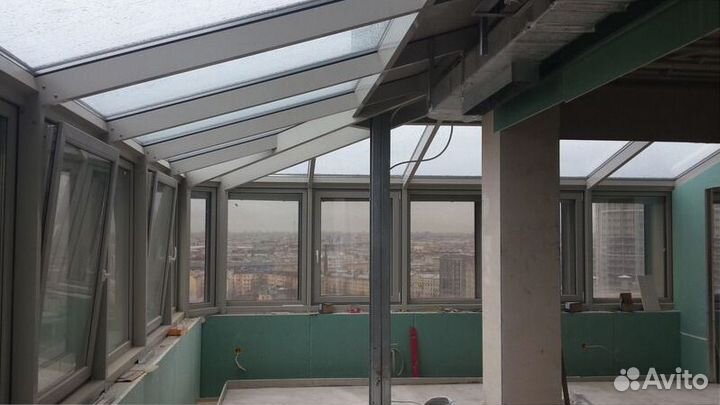 Стеклянная крыша, Остекление террас